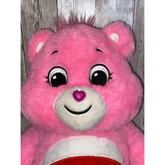 Care Bears Unlock the Magic Pink Rainbow Cheer Bear 14” Plush 2020 Toy Heart - Picture 2 of 12